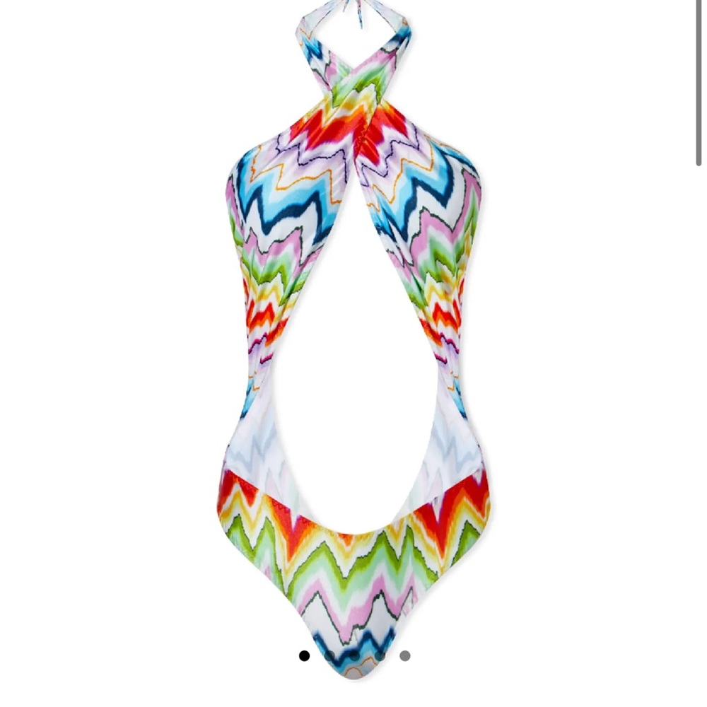 MISSONI CHEVRON HIGH NECK SWIMSUIT . Two of them size 38,36.